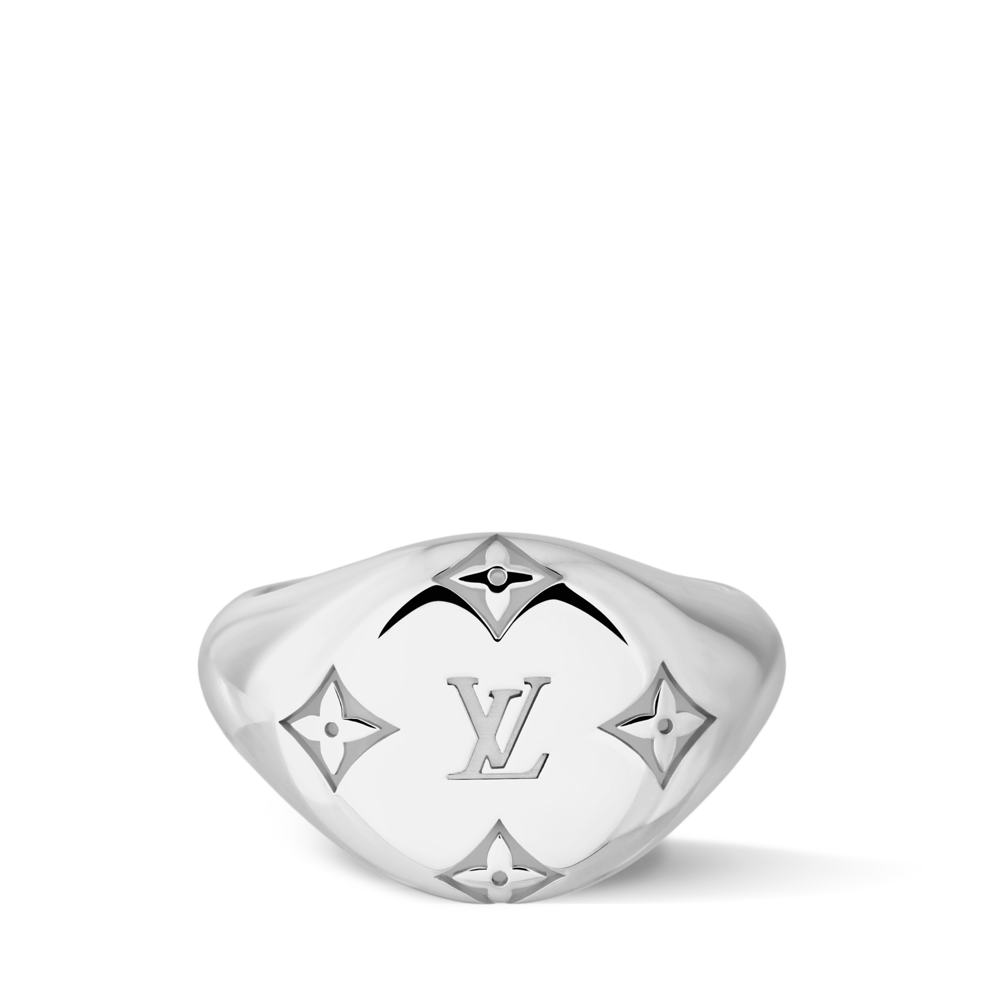 Les Gastons Vuitton Signet Ring, White Gold - Luxury Silver
